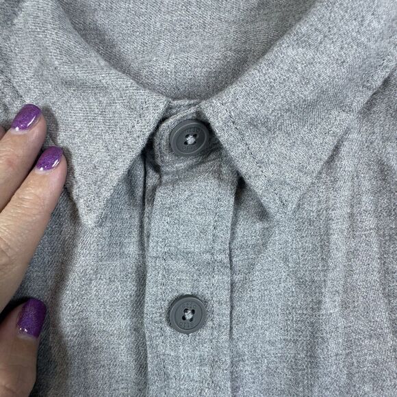 Stio Shirt Mens 2XL Gray MITER Lightweight Flannel Button Up Long Sleeve Shirt - Picture 8 of 12